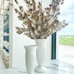 Vaza din portelan, 13 x 29 cm, medium, Hanna Home Bianca