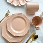 SET 2 CANI CEAI 320 ML PORTELAN ROZ HANNA HOME PREZIOSA LUXURY