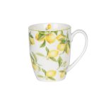 SET 2 CANI CEAI-300 ML PORTELAN ALB CU LAMAI PICTATE CAPRI HANNA HOME