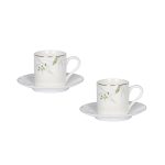 SET 4 CANI ESPRESSO CU 4 FARFURII VERSAILLES HANNA HOME