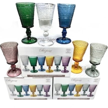 SET 6 PAHARE CU PICIOR 230 ML PREZIOSA HOME