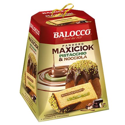 COZONAC ITALIAN PANETTONE CU CREMA DE FISTIC SI ALUNE DE PADURE 800 G BALOCCO