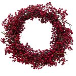 CORONITA DECORATIVA DIN FRUCTE ROSII 70 CM PREZIOSA LUXURY HOME