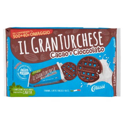 BISCUITI CU CACAO SI CIOCOLATA IL GRANTURCHESE COLUSSI 340 G