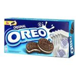 BISCUITI UMPLUTI CU CREMA DE SMANTANA SI VANILIE OREO ORIGINAL 220 G