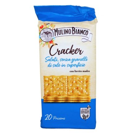 BISCUITI SARATI FARA GRANULE DE SARE LA SUPRAFATA CRACKER MULINO BIANCO 500 G