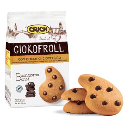 BISCUITI CU FULGI DE CIOCOLATA CRICH 300 G