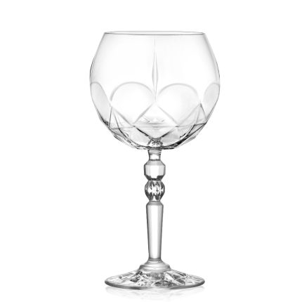 SET 6 PAHARE CU PICIOR STICLA LUXION 580 ML  ALKEMIST RCR CRITALLERIA ITALIANA
