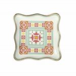 PLATOU PORTELAN CU MARGINE AURIE 16,5 X 16,5 CM LE CEMENTINE BRANDANI