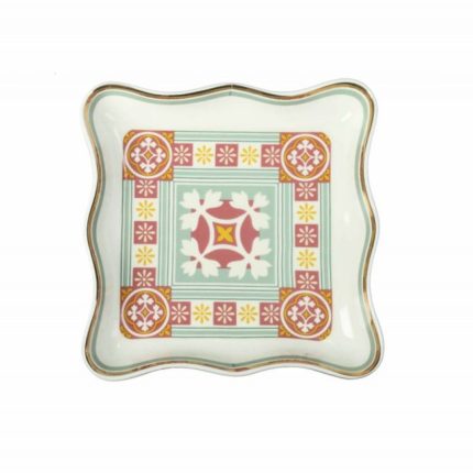 PLATOU PORTELAN CU MARGINE AURIE 16,5 X 16,5 CM LE CEMENTINE BRANDANI