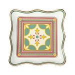PLATOU PORTELAN CU MARGINE AURIE 16,5 X 16,5 CM LE CEMENTINE BRANDANI