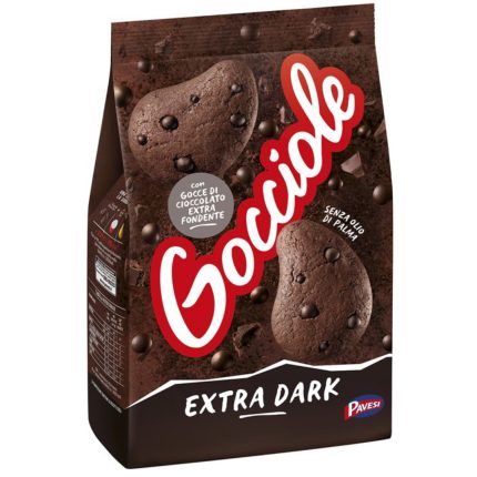BISCUITI GOCCIOLE CIOCOLATA NEAGRA PAVESI 400 G
