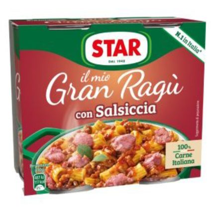 SOS RAGU CU SALSICCIA STAR 180X2=360 G