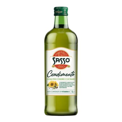 CONDIMENT LICHID CU BAZA DE ULEI DE FLOAREA SOARELUI SI MASLINE SASSO 1 L