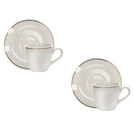 SET 2 CANI EXPRESSO 90 ML DIN PORTELAN PUNTO ORO BRANDANI