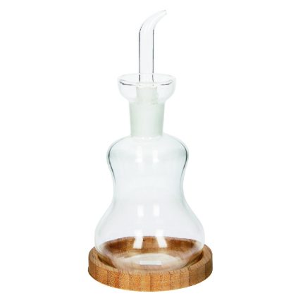 OLIVIERA ULEI/OTET DIN STICLA CU SUPORT BAMBUS 500 ML SILHOUETTE  BRANDANI