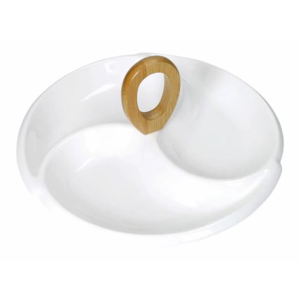 PLATOU SERVIRE PORTELAN CU MANER DIN BAMBUS STUZZICA BRANDANI