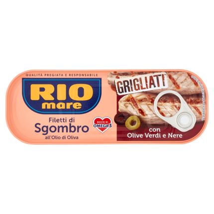 FILE DE MACROU IN ULEI DE MASLINE CU MASLINE VERZI SI NEGRE RIO MARE 120 G