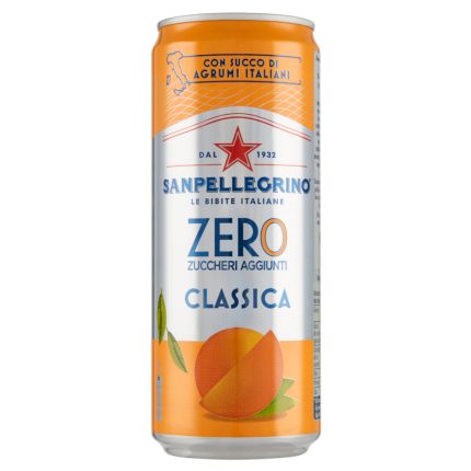 BAUTURA RACORITOARE PORTOCALE ZERO ZAHAR CLASSICA SANPELLEGRINO 330 ML