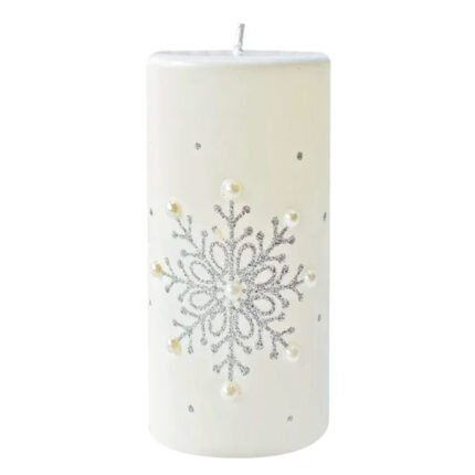 LUMANARE FESTIVA ALBA 15 CM HANNA HOME