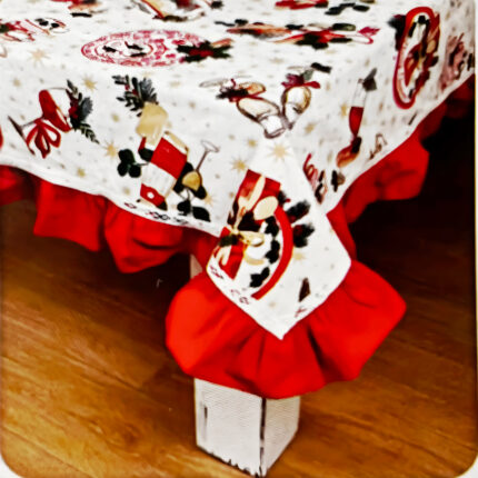 FATA DE MASA CU MOTIVE FESTIVE 140 X 180 CM NEVE PREZIOSA HOME