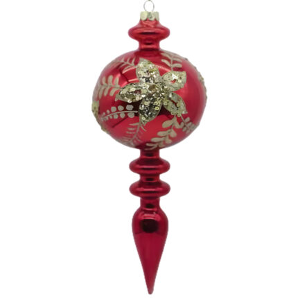 GLOB STICLA ROSU 25 CM HANNA HOME