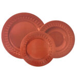 SET 18 FARFURII CU BORDURA IN RELIEF PREZIOSA HOME