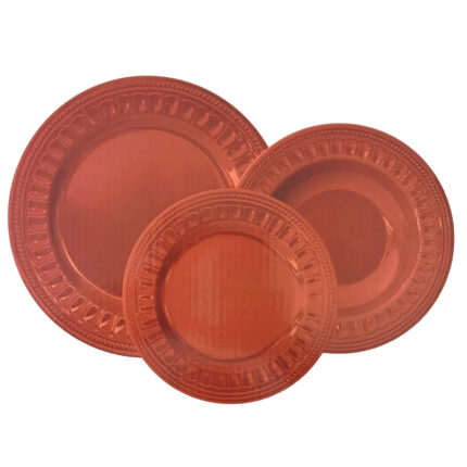 SET 18 FARFURII CU BORDURA IN RELIEF PREZIOSA HOME