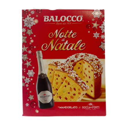 PANETTONE ITALIAN BALOCCO 750 G SI 1 STICLA VIN SPUMANT DULCE 75 CL IN CUTIE CADOU