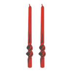 SET 2 LUMANARI ROSII 27X8X4 CM PREZIOSA HOME