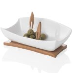 SET SERVIRE BOL CU PLATOU BAMBUS BRANDANI