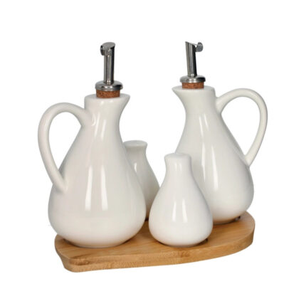 SET OLIVIERA DIN PORTELAN SI BAMBUS BRANDANI