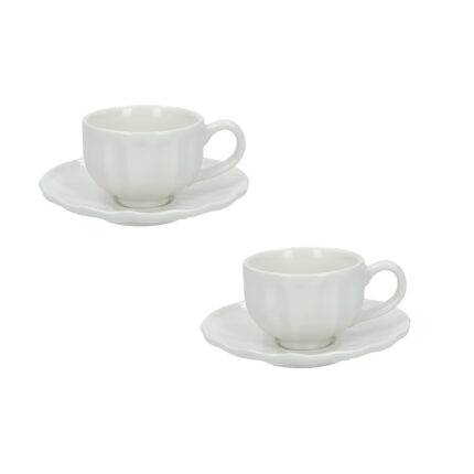 SET 2 CANI ESPRESSO 90 ML CU FARFURII CALIPSO BRANDANI