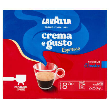 CAFEA MACINATA CREMA E GUSTO 8/10 LAVAZZA 2 X 250 G