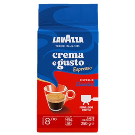 CAFEA MACINATA 8/10 CREMA E GUSTO ESPRESSO LAVAZZA 250 G