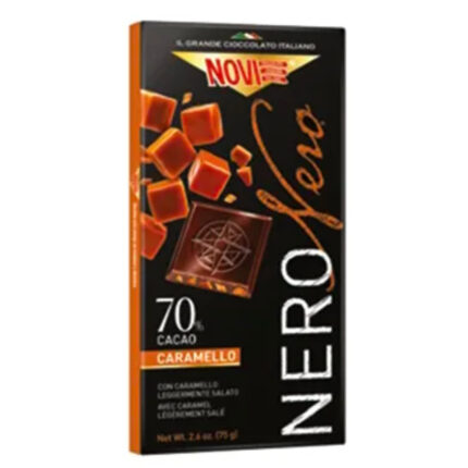 CIOCOLATA 70% CACAO CU CARAMEL SARAT NOVI 75 G