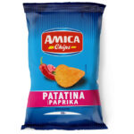 CHIPSURI DIN CARTOFI CU PAPRIKA AMICA 180 G