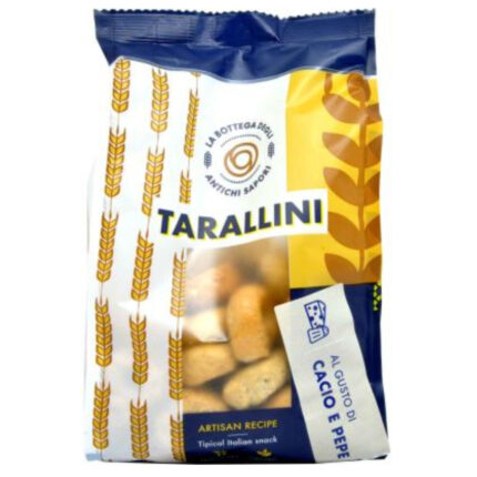 BISCUITI TARALLINI CU AROMA DE BRANZA SI PIPER 250 G