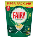 DETERGENT PENTRU MASINA DE VASE FAIRY ORIGINAL 49 CAPSULE 662 G