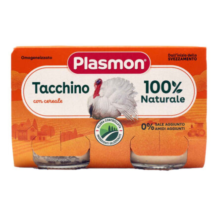 PREPARAT CU CARNE DE CURCAN SI CEREALE PLASMON 2 X 120 G