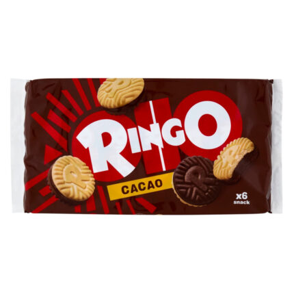 BISCUITI CU CREMA DE CACAO RINGO 330 G