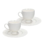 SET 2 CANI CAPUCCINO 200 ML CU FARFURII PORTELAN GEORGETTE BRANDANI