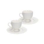 SET 2 CANI CAFEA 100 ML CU FARFURII PORTELAN GEORGETTE BRANDANI