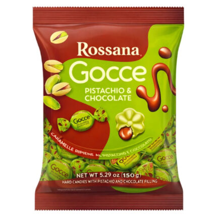 BOMBOANE DE FISTIC UMPLUTE CU CIOCOLATA ROSSANA 150 G